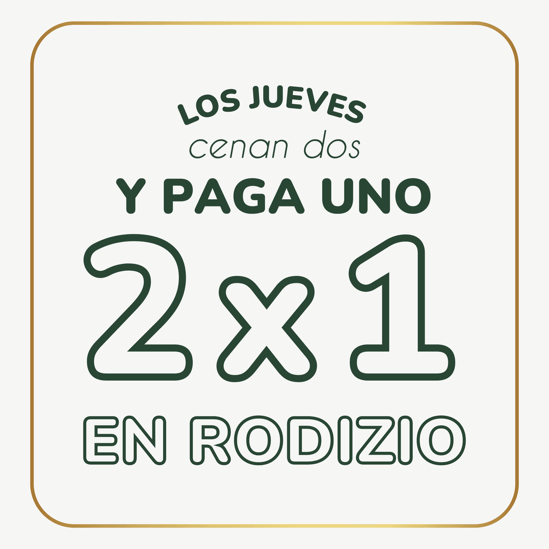 Jueves 2x1 en Rodizio