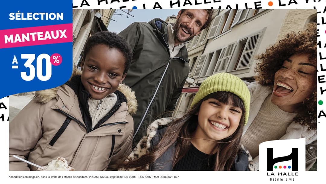 Sélection d'Hiver à -30% La Halle