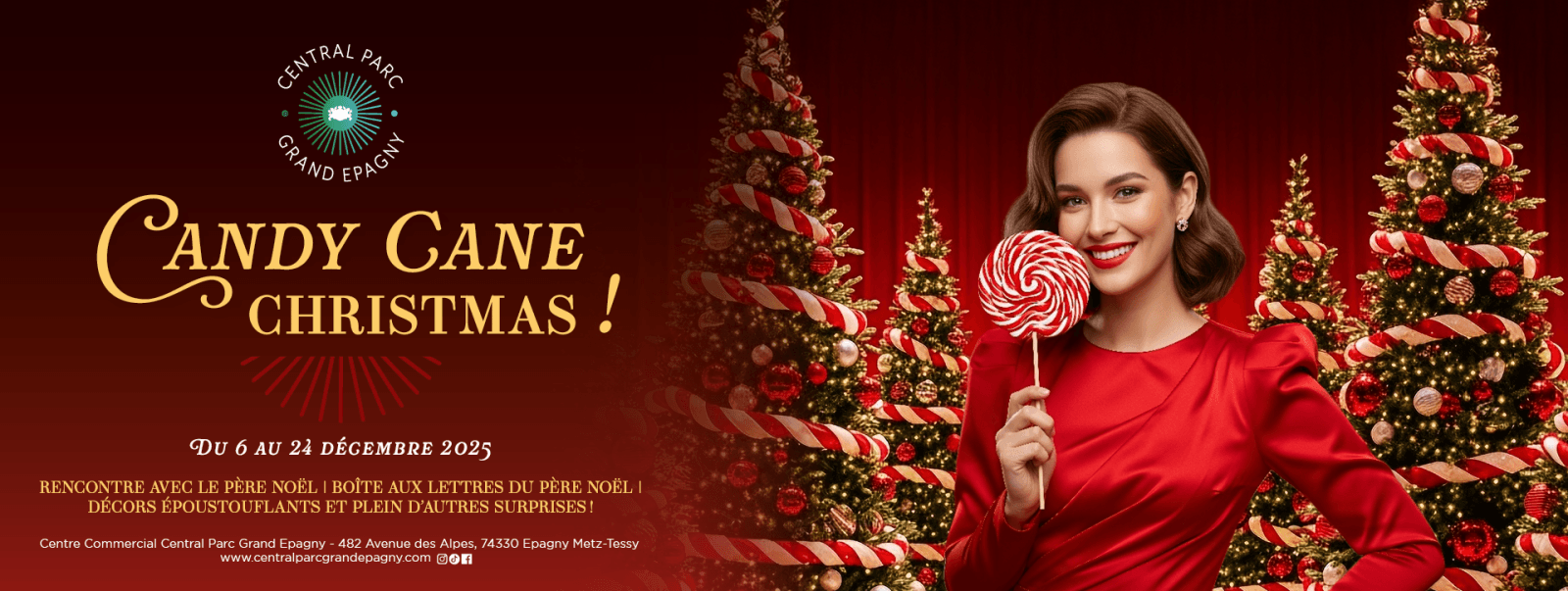 🎄 Candy Cane Christmas arrive à Central Parc Grand Epagny ! 🎄